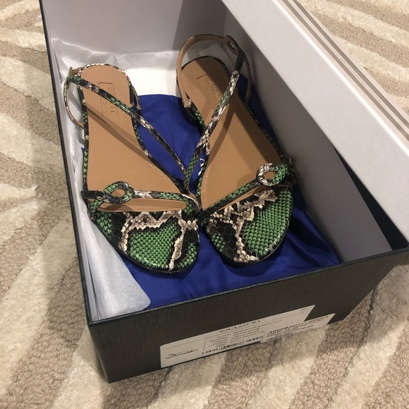 Aquazzura Serpentine Sandal in Jungle Green - Picture 5 of 5